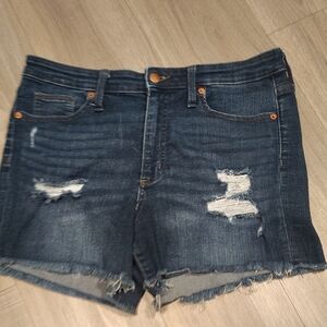 Universal Thread Dark Blue Distressed Jean Shorts